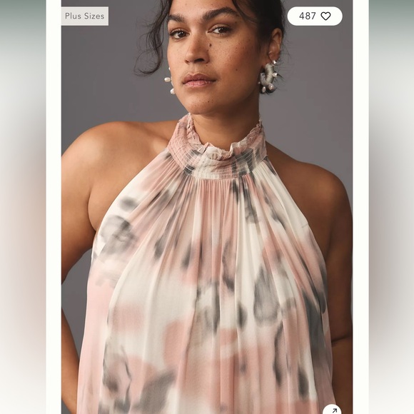 Maeve for Anthropologie Beautiful Halter Dress Plus size 2X New With Tags!!! - Picture 8 of 11